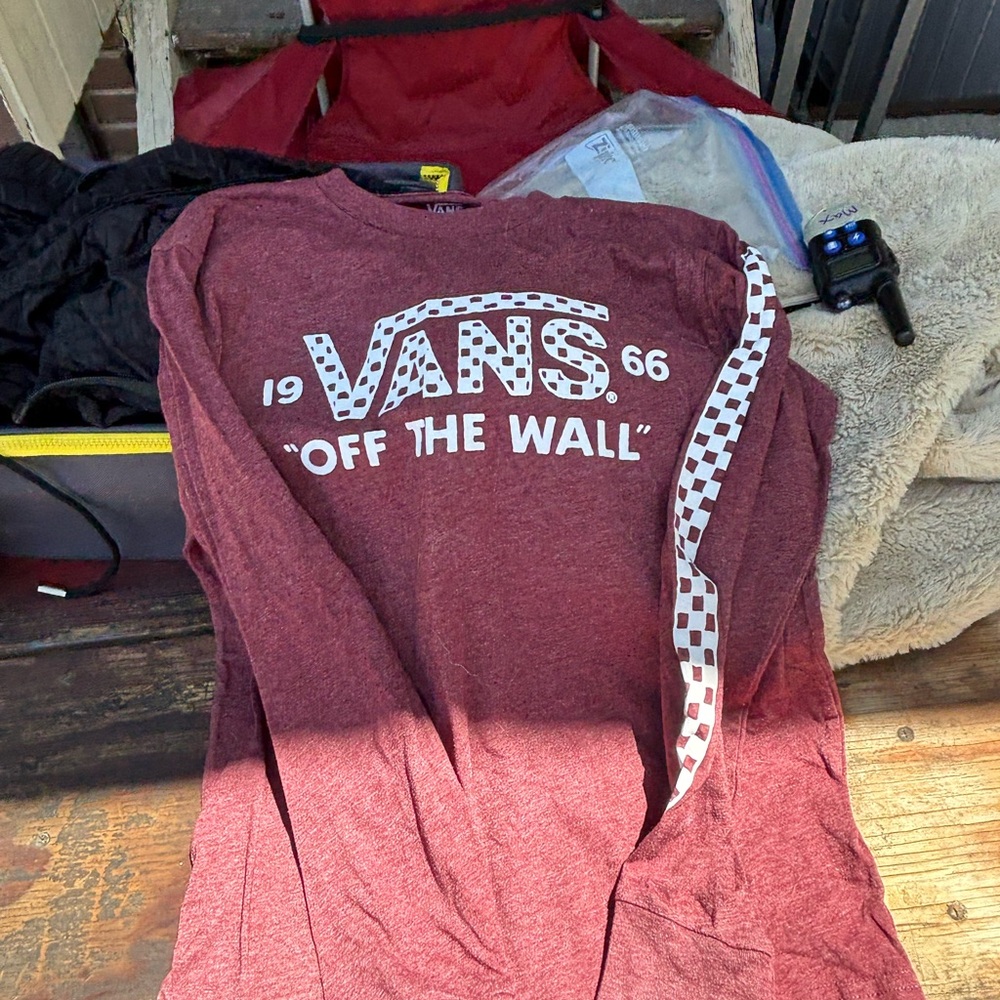 Red vans long sleeve tee